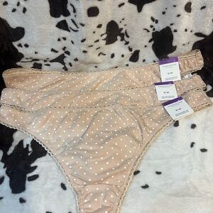 Charter Club Tan Polka Dot Panties